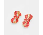 Target Pave Bow Stud Earrings