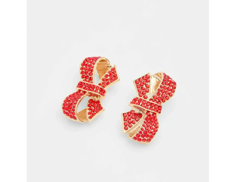 Target Pave Bow Stud Earrings