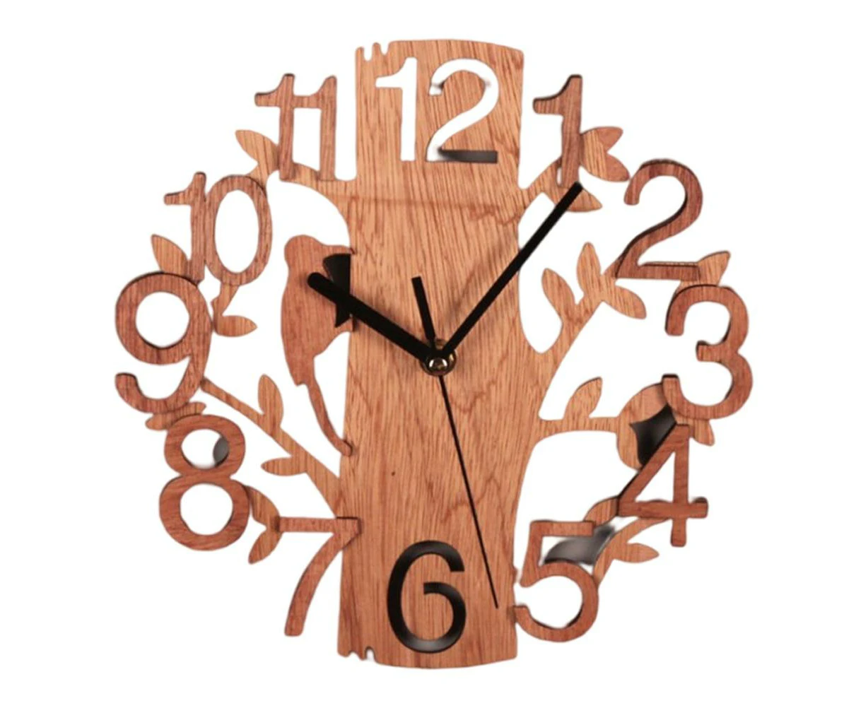 Wall Clock Tree Shape Silent Non Ticking Clock for Office Living Room Bedroom Decor