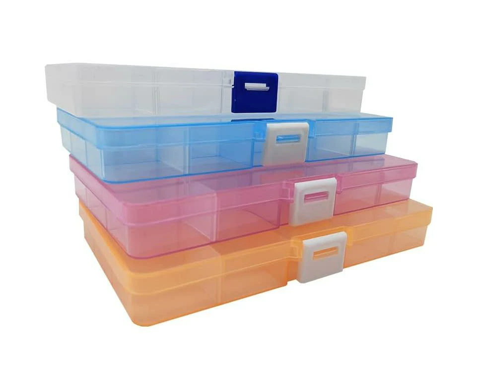 Beads Storage Box Jewelry Box Pearl Pendant Storage Box 15 Grids Transparent Plastic Box