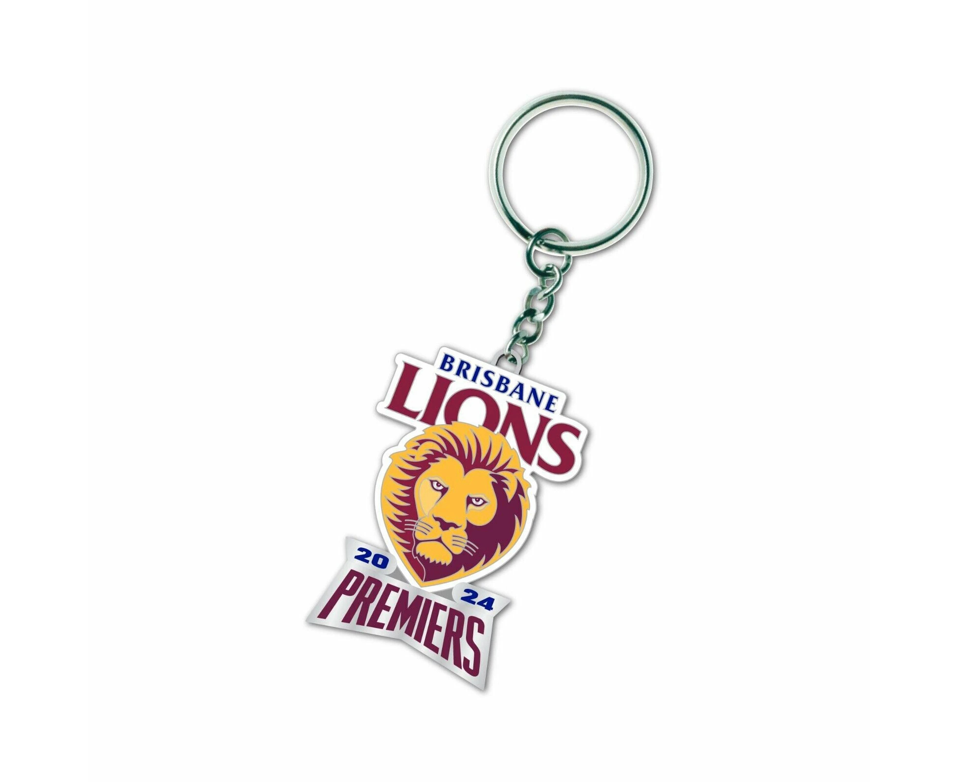 AFL 2024 PREMIERS LOGO KEYRING - BRISBANE LIONS - ETA NOV 2024 - TROFE