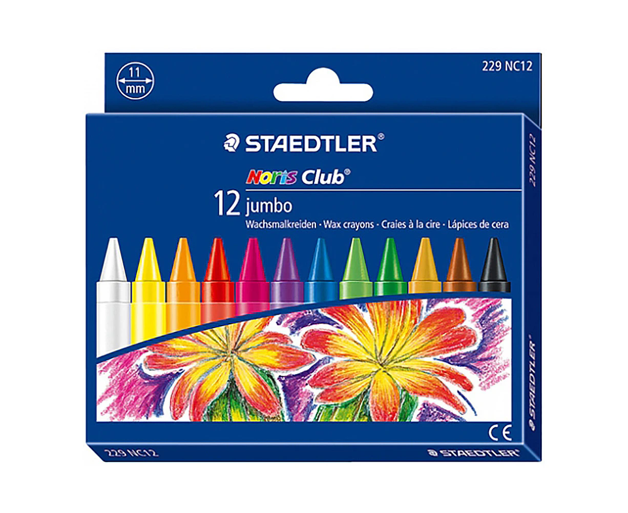 Staedtler Noris Wax Crayons Jumbo Assorted Pack of 12