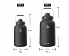 Hydro Mate Extra Large Insulated Stainless Steel Water Jug Black