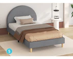 ALFORDSON Bed Frame Single Size Mattress Base Platform Grey