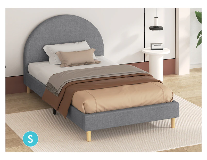 ALFORDSON Bed Frame Single Size Mattress Base Platform Grey