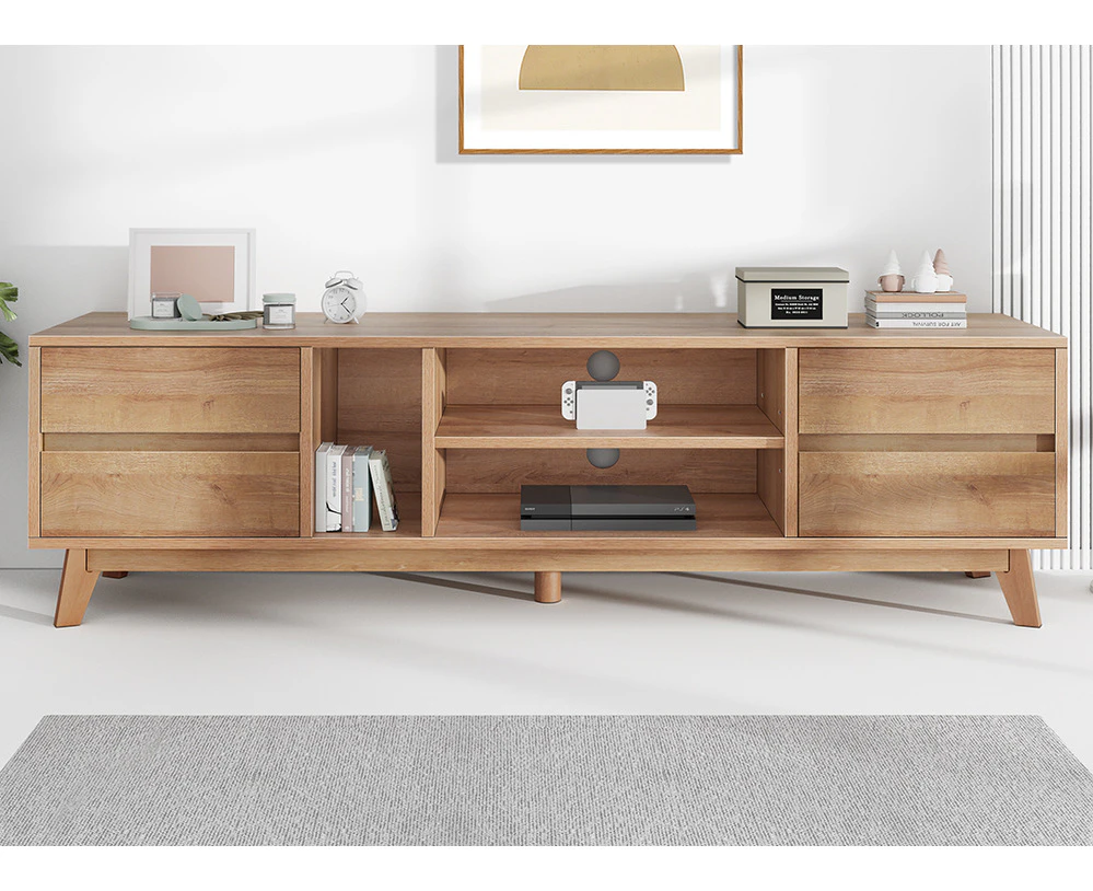 ALFORDSON Entertainment Unit TV Cabinet Stand 180cm Oak