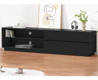 ALFORDSON Entertainment Unit TV Cabinet Stand 180cm Black