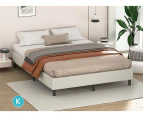 ALFORDSON Bed Frame King Size Mattress Base Foundation Beige