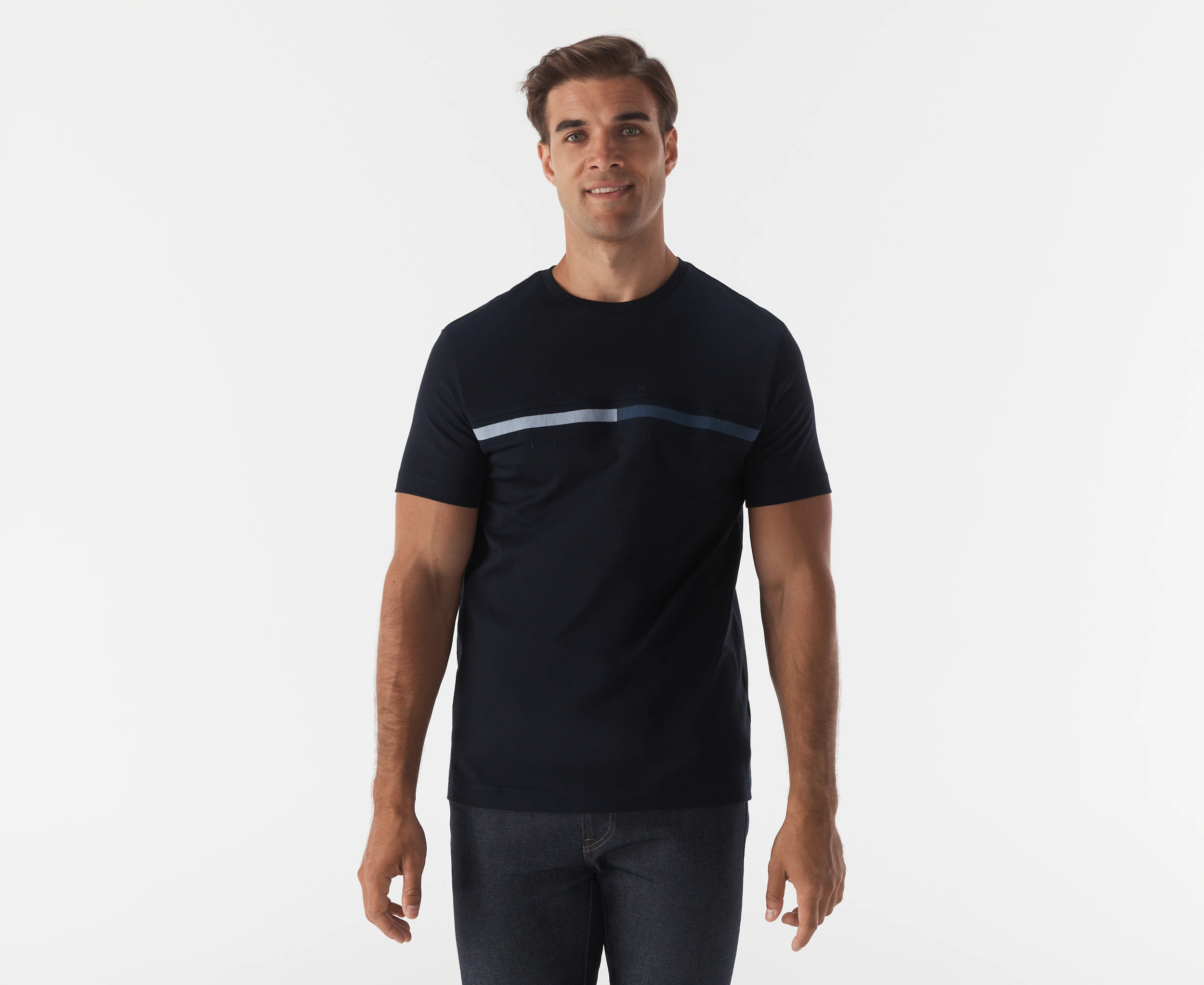 Tommy Hilfiger Men's Tonal Tino Tee / T-Shirt / Tshirt - Desert Sky