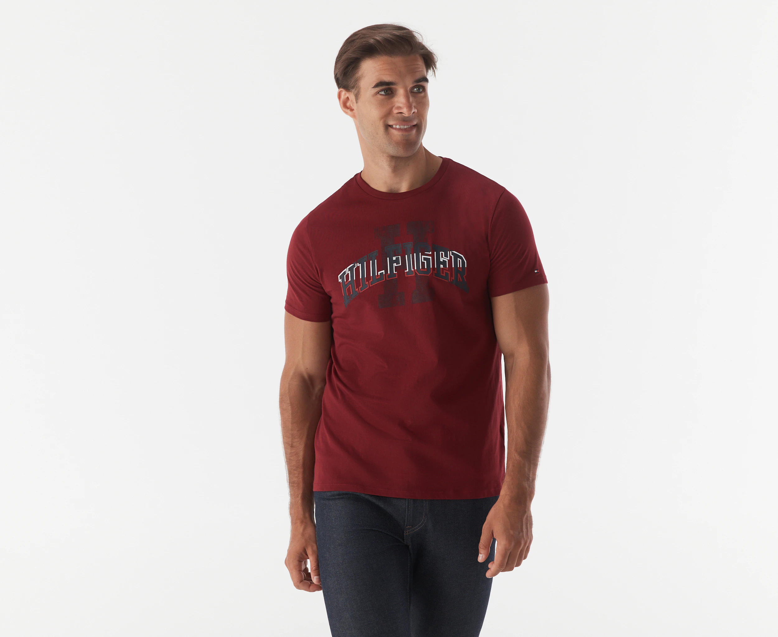 Tommy Hilfiger Men's Frederick Tee / T-Shirt / Tshirt - Rouge