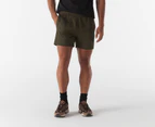 Puma Men's Active Woven 5" Shorts - Dark Olive/Black