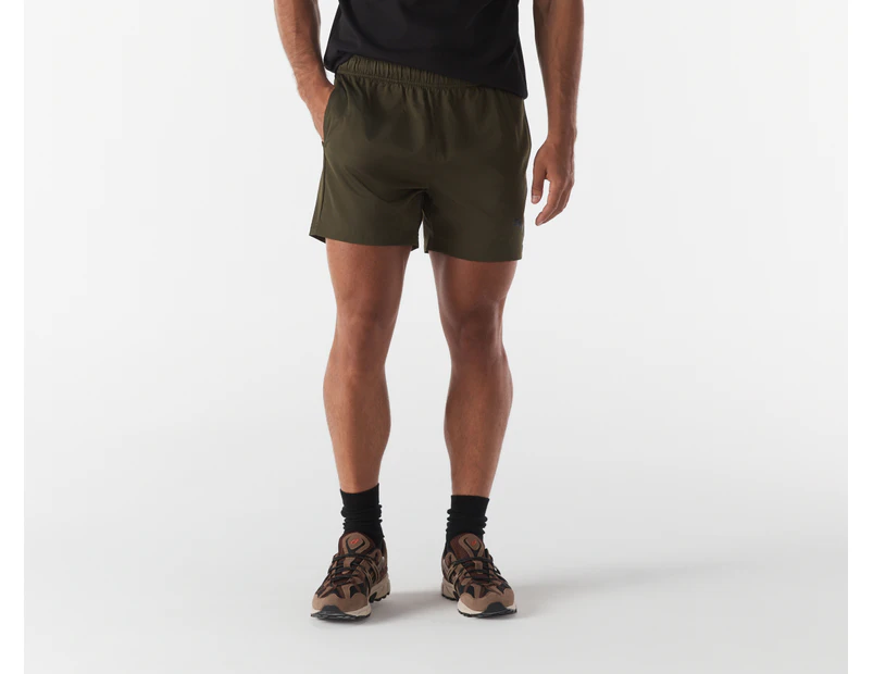 Puma Men's Active Woven 5" Shorts - Dark Olive/Black