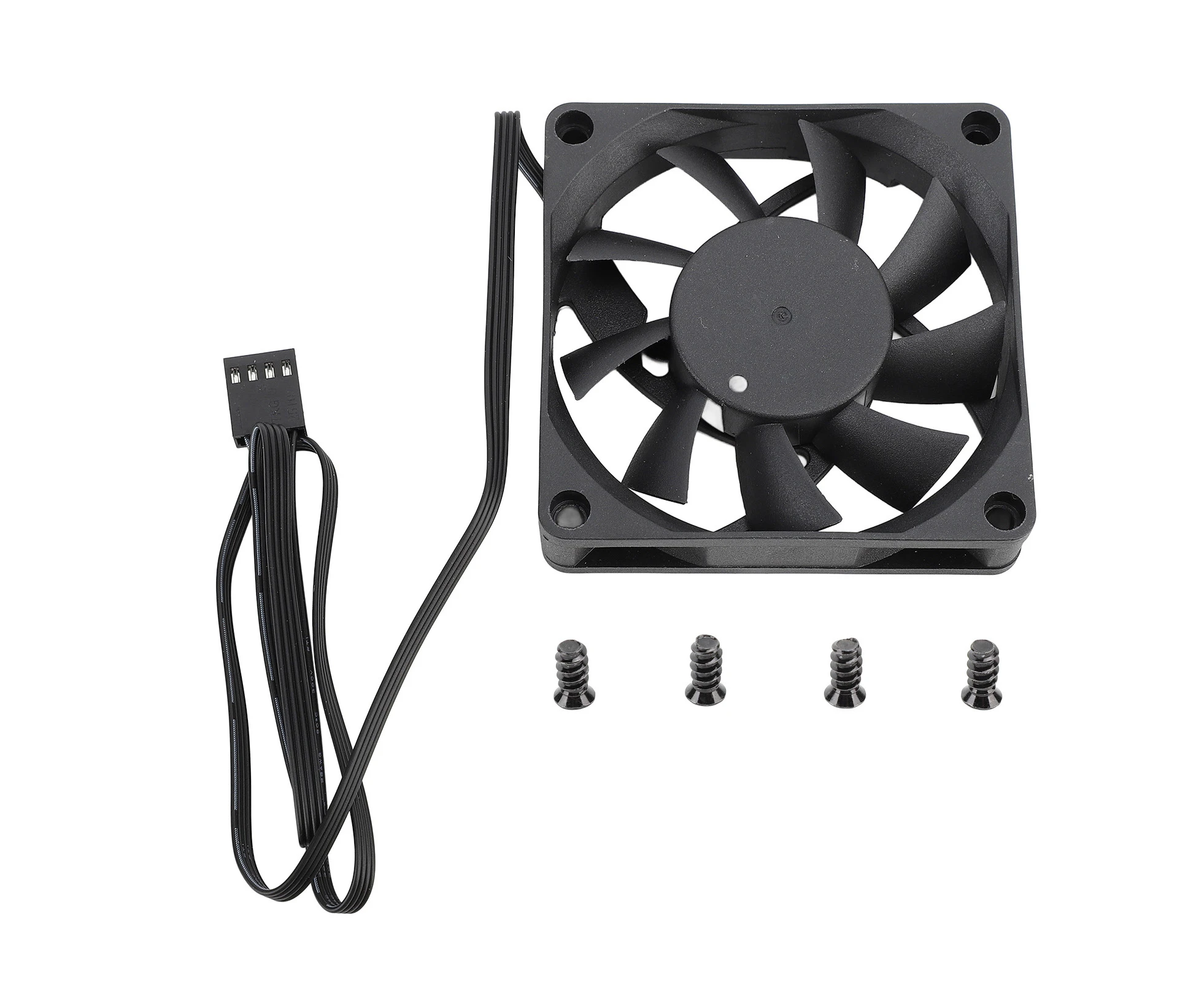 70mm PWM Fan Dual Ball Bearing Cooling 4 Pin Intelligent Temperature Control PC Case Speed Up to 2500RPM 7 Blade