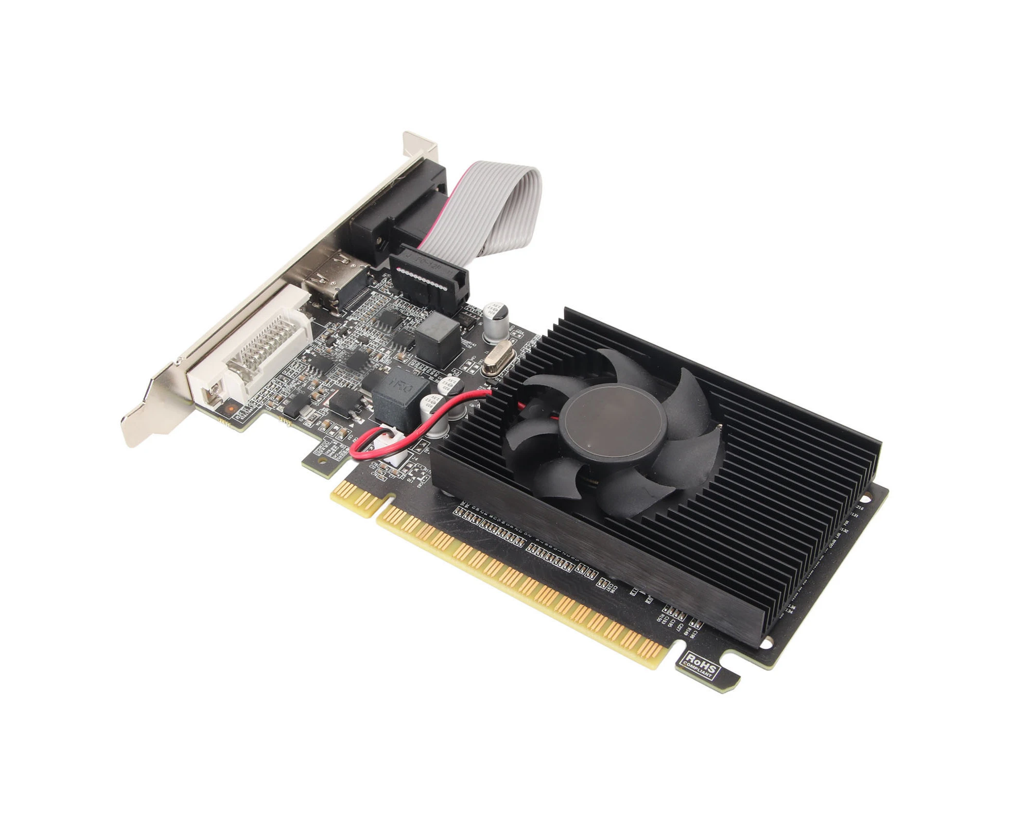 GT210 1G DDR3 Graphics Card with Cooling Fan 64 Bit Support VGA DVI HD Multimedia Interface DirectX10.1 PC