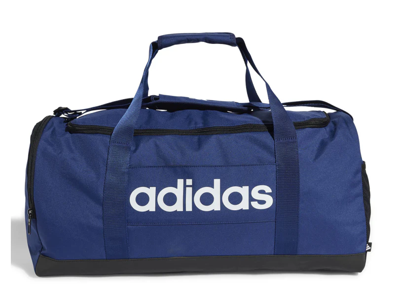 Adidas 39L Linear Medium Duffle Bag - Dark Blue/White