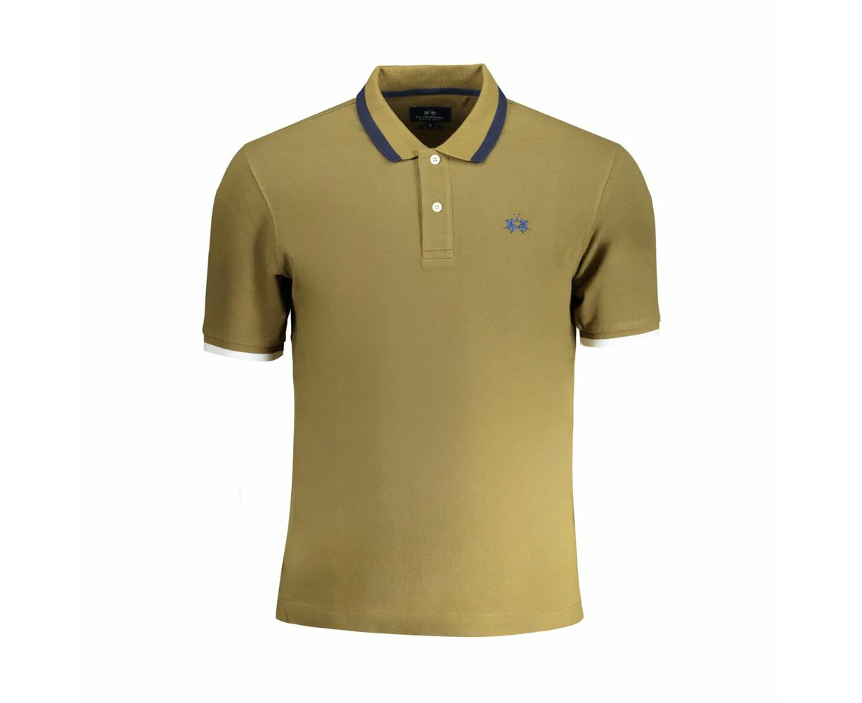 La Martina Green Cotton Polo Shirt