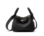 Genuine Leather Mini Shoulder Bag Lindy Small Bag Black