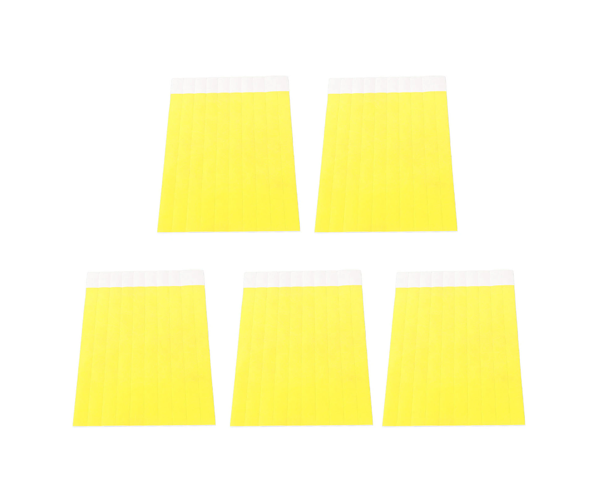 500PCS Paper Wristband Yellow Bracelets Disposable Waterproof Tear Resistant Paper Hand Bands for Party Events