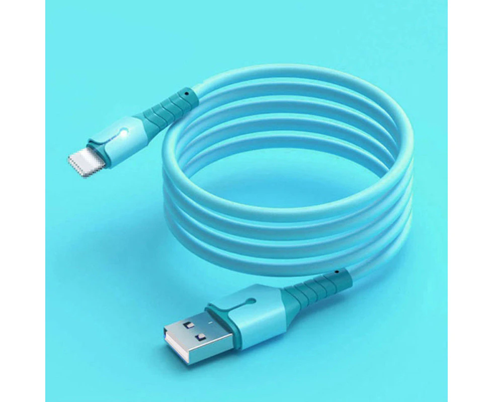 For iPhone USB Charger Fast Charging Cable Data Cord -2M Blue