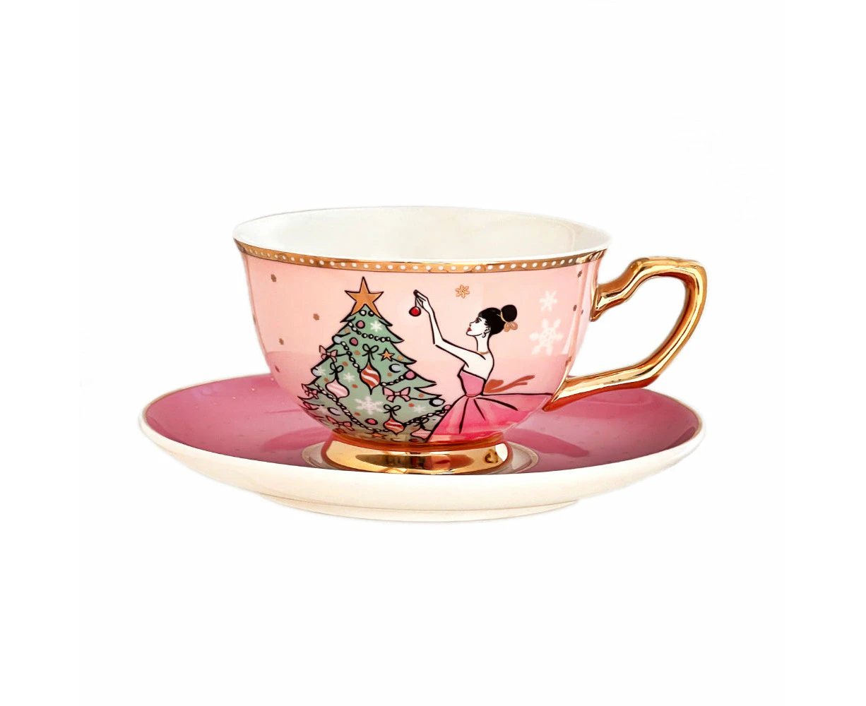 Cristina Re La Belle Noel Teacup & Saucer