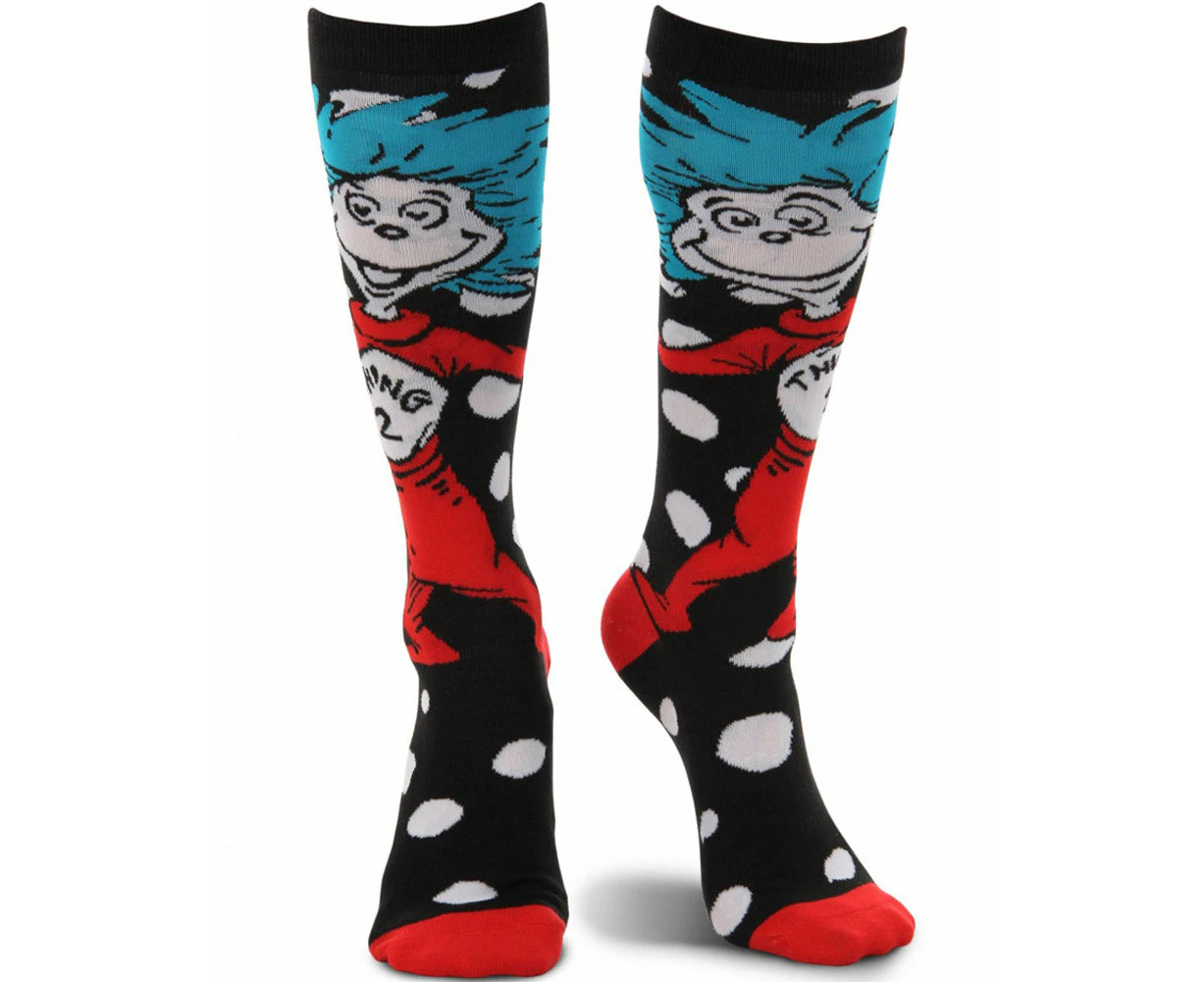 Thing 1 & 2 Knee High Costume Socks