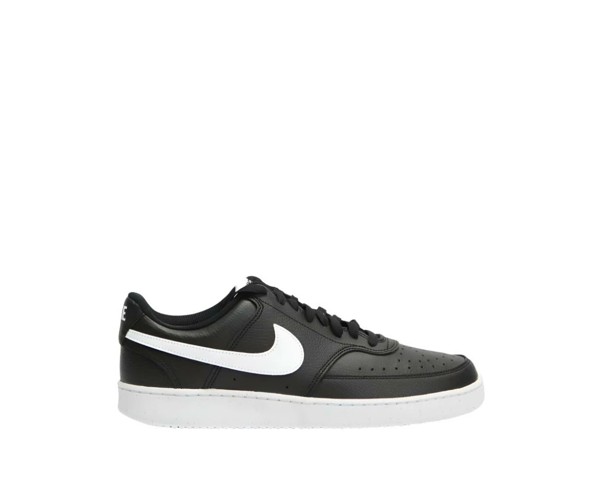 Nike Mens Court Vision Low Next Nature Sneakers Shoes - Black/ White/ Black