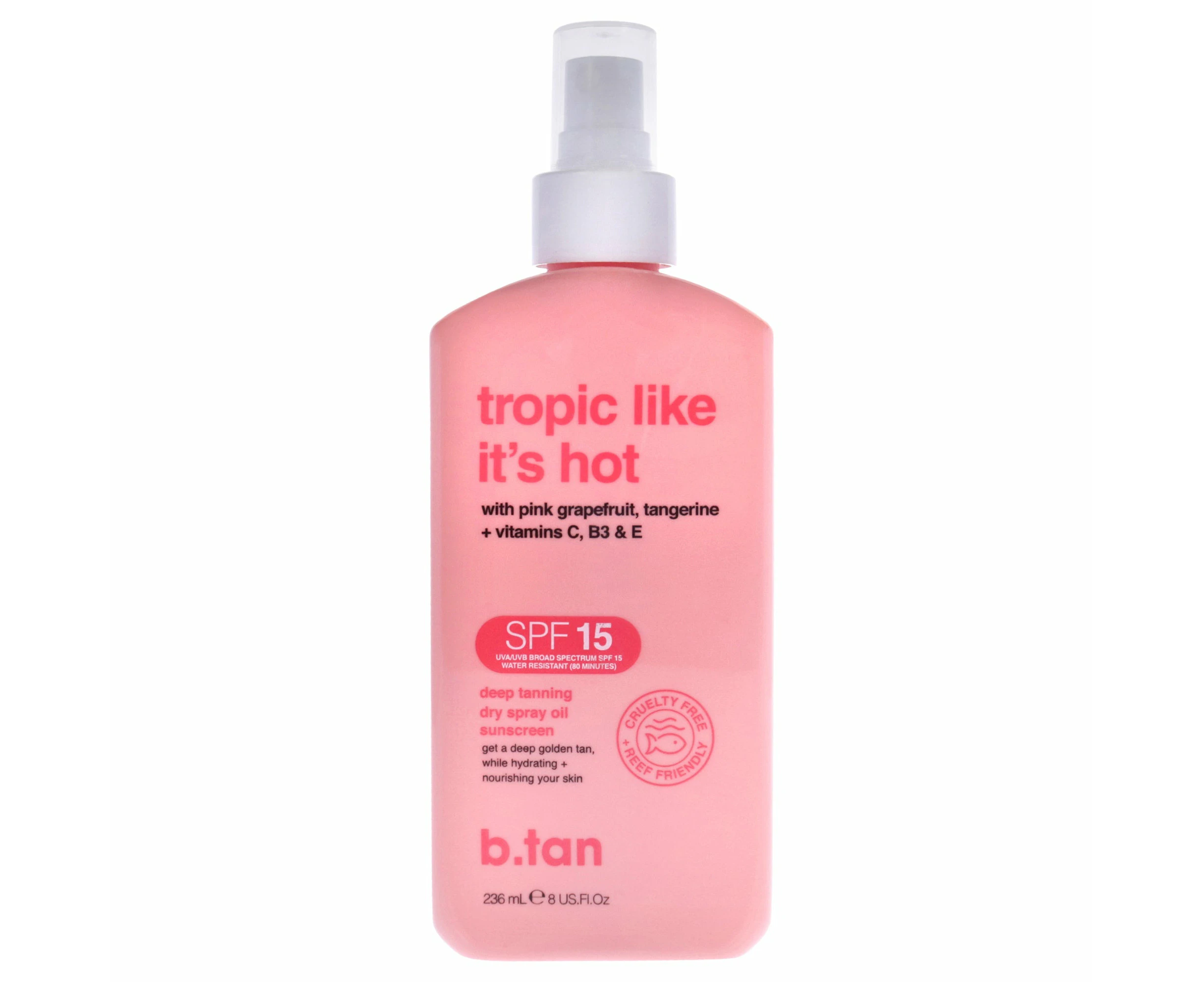 Tropic Like Its Hot SPF 15 by B.Tan for Unisex - 8 oz Sunscreen