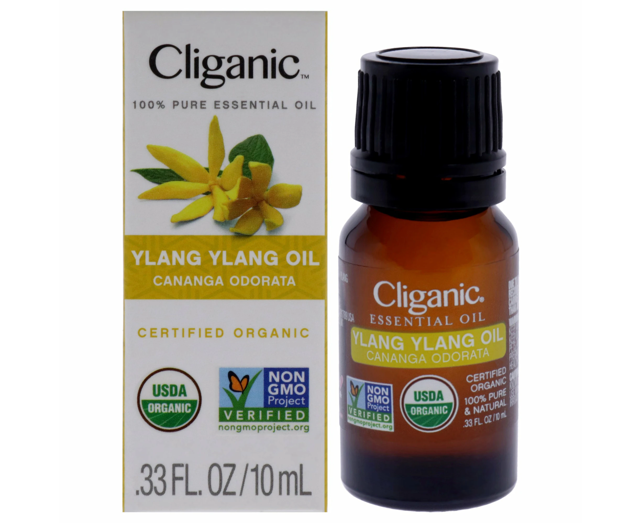 Organic Ylang Ylang by Cliganic for Unisex - 0.33 oz Oil