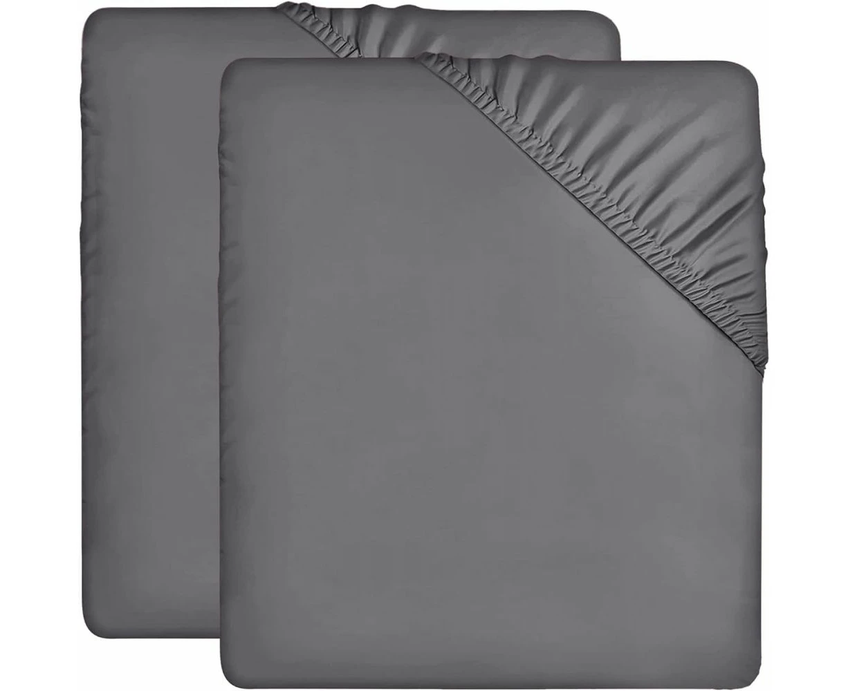 1 Piece Of Fitted Sheet, Dark Gray [One Circle Elastic 180X200Cm [Single Piece Of Fitted Sheet]