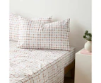 Target Nash Grid Australian Cotton Stonewash Sheet Set