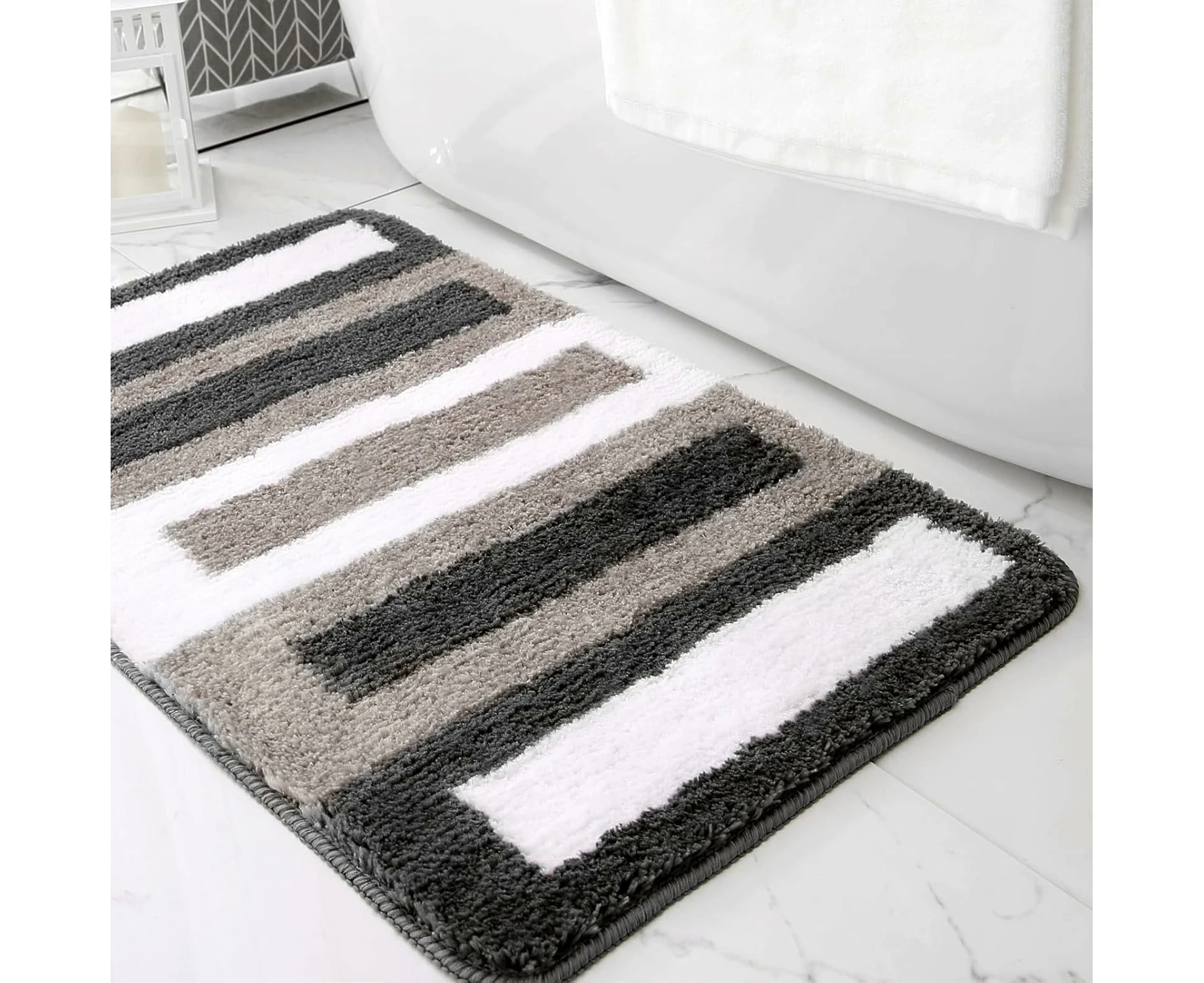 Bathroom Rug Non Slip Bath Rugs For Tub, Shower And Bath Room Floor Mats Water Absorbent Soft Microfiber Bath Carpet Machine Wash/Dry Bath Rug