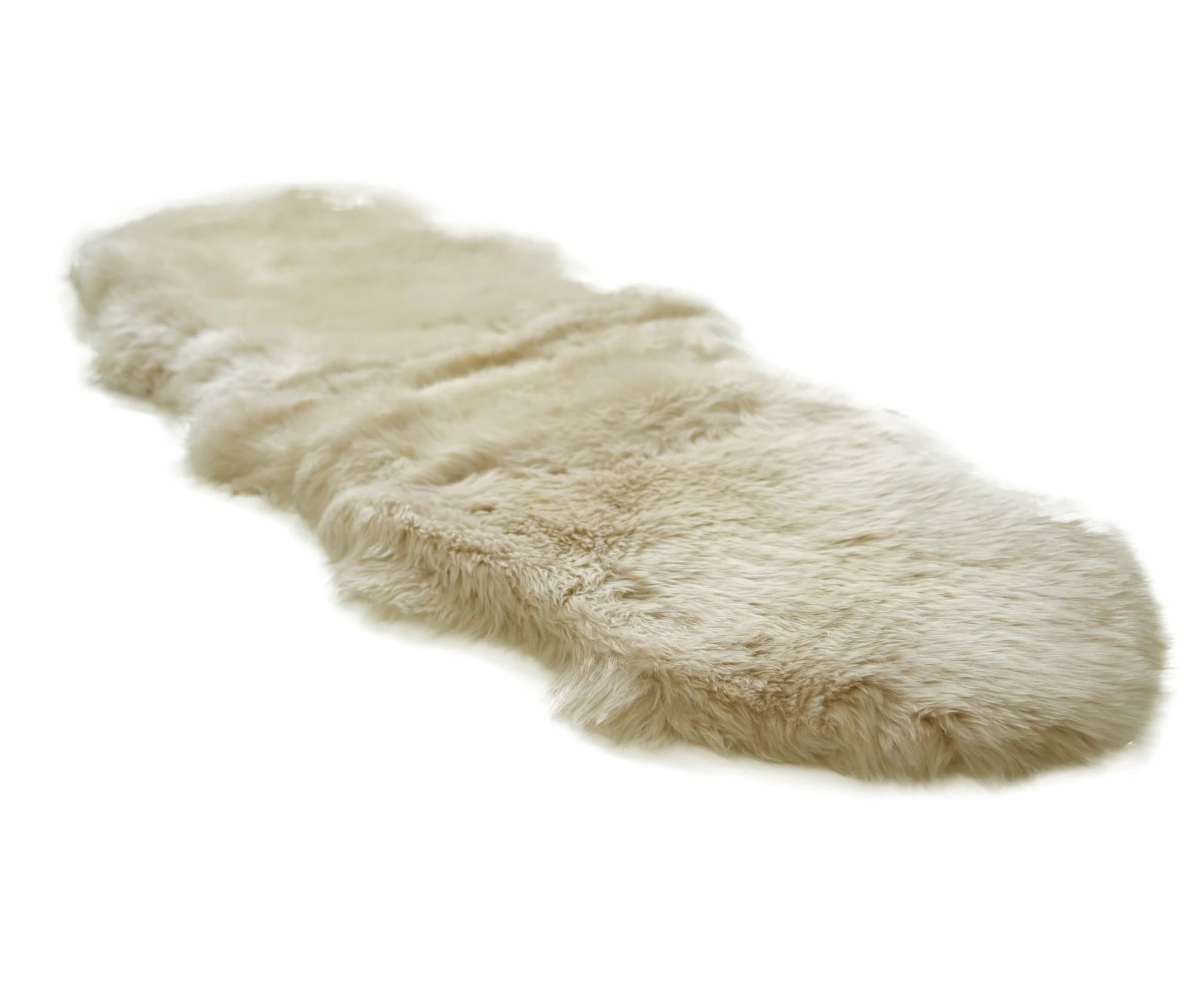 Yellow Earth Australia - Sheepskin Rug - Linen - Super Double Length (210-220x65cm) - Long Wool Australian Merino Sheepskin