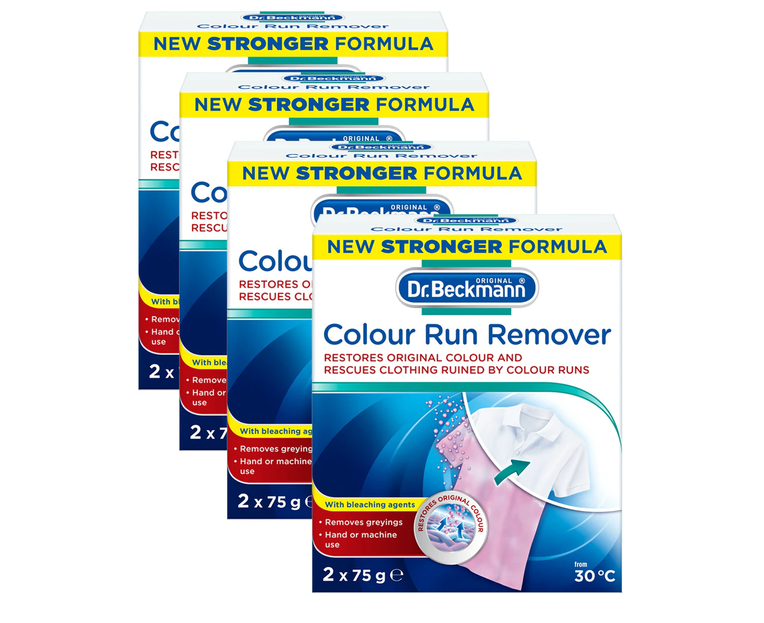 4x Dr Beckmann Colour Run Remover Clothes Garments/Fabric Restorer Colour-Safe