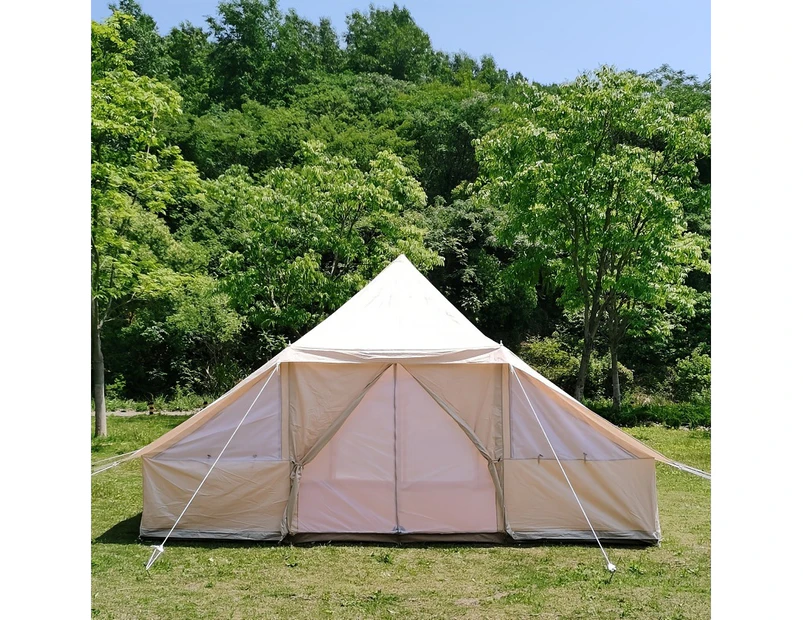 Outdoor Oxford cloth tent Tear resistant multi-person luxury camping Bell tent Waterproof Hotel camp Waterproof durable tent for 5-8 people