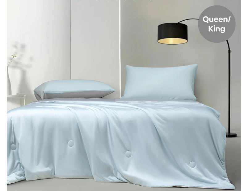 Gioia Casa Queen/King Ice Cooling Reversible Comforter Blanket - Grey/Blue