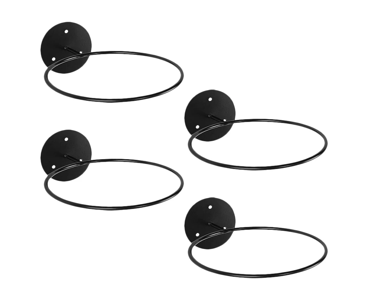 4Pcs Wall-mounted Basketball Display Shelf Metal Soccer Stand Multi-purpose Balls Holder Balls Shelf