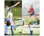 1 Set Children Cricket Set Outdoor Cricket Bat Portable Cricket Training Stick Plastic Bat For Cricket Sports Cricket Bat Retro Cricket Bat