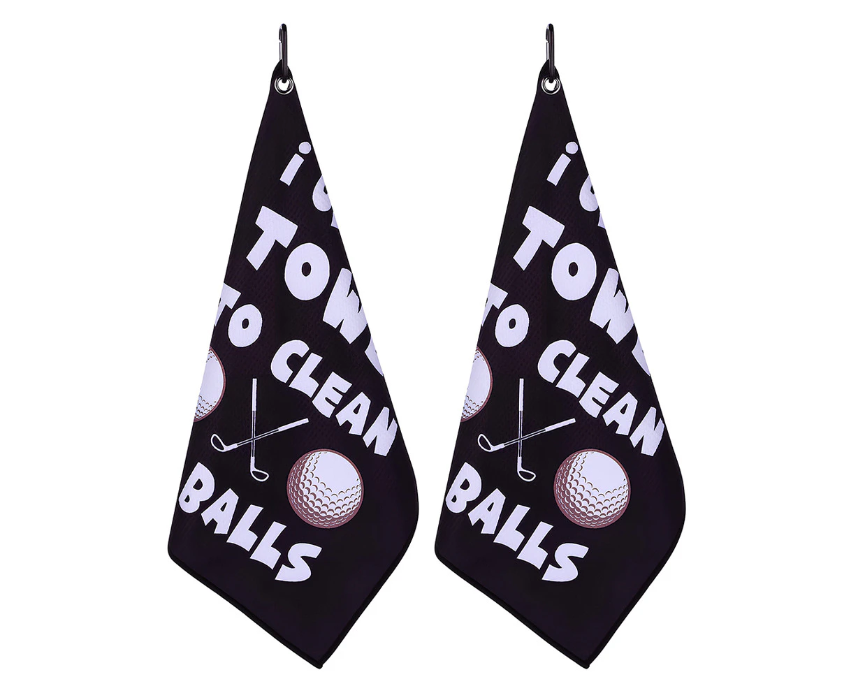 2pcs Superfine Fiber Towel Golfs Ball Towel Portable Golf Towel Sports Golf Wipe Towel For Outdoor Golf