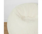 Fluffy Bean Bag, White - Anko