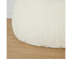 Fluffy Bean Bag, White - Anko