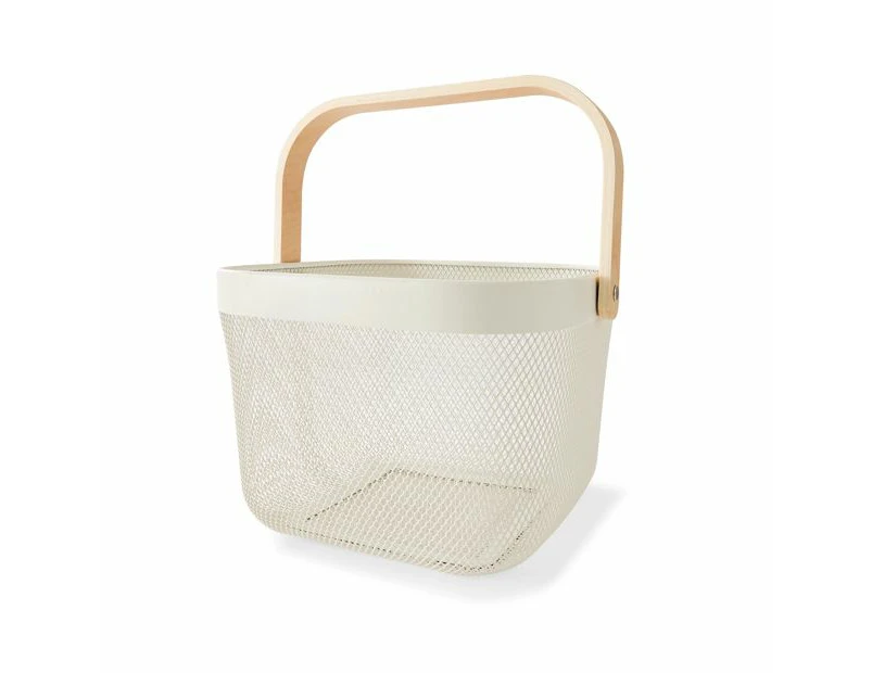 Off White Mesh Basket - Anko