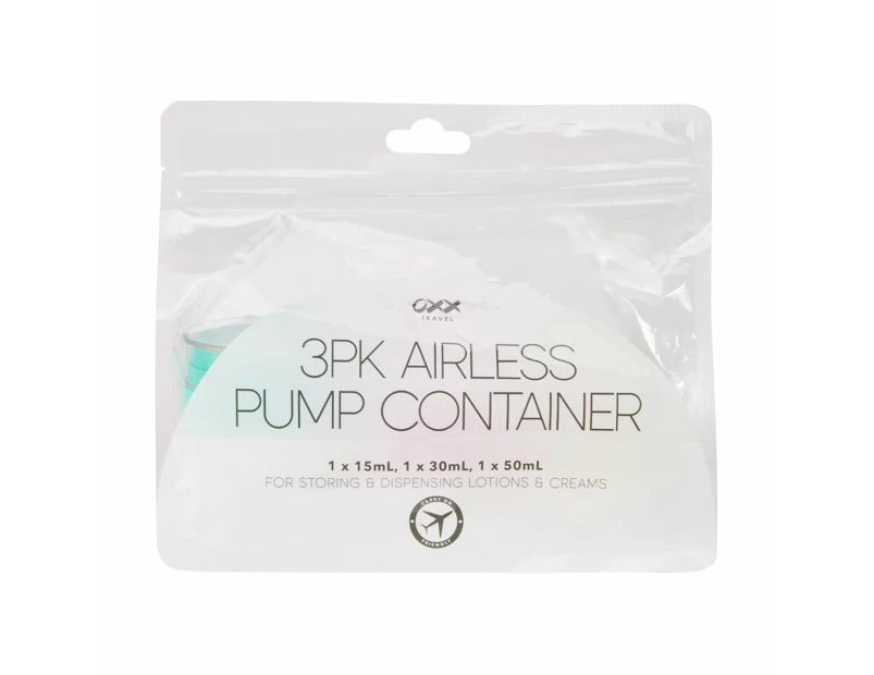 3 Pack Airless Pump Containers - OXX Travel