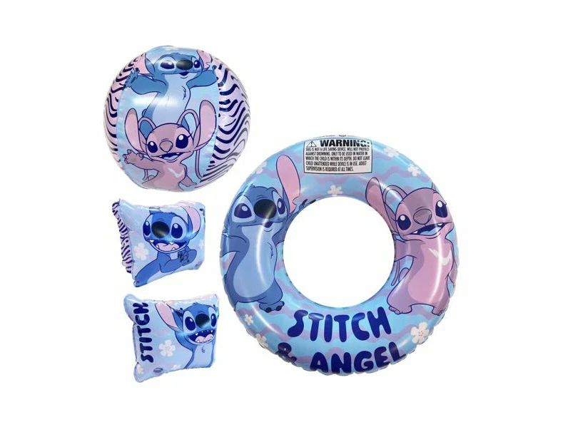 4 Piece Inflatable Stitch Swim Set