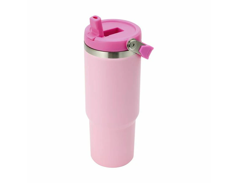 840ml Pink Tumbler with Top Handle - Anko