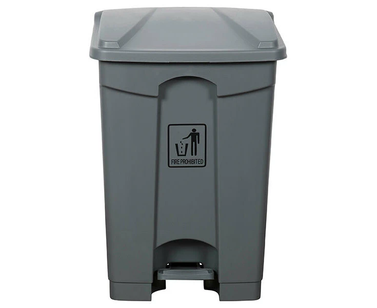 Cleanlink 45L Rubbish Bin Garbage Waste Trash Can w/ Foot Pedal Lid Cover Grey