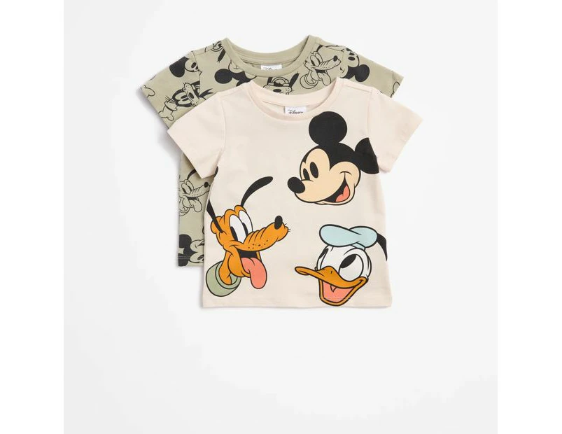 Baby Disney Mickey & Pals Organic Cotton Print T-shirt 2 Pack