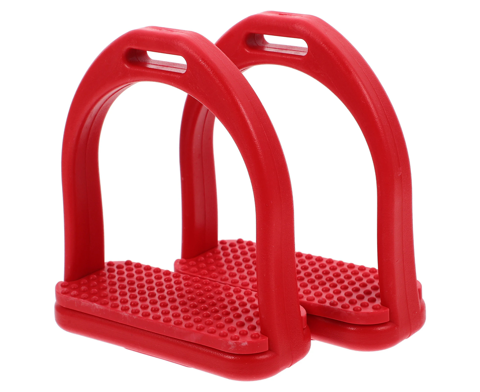 1 pair High Strength POM Horse Saddle Safety Stirrups for Equestrian Riding Replacement English Riding Protection Saddle Stirrups Red