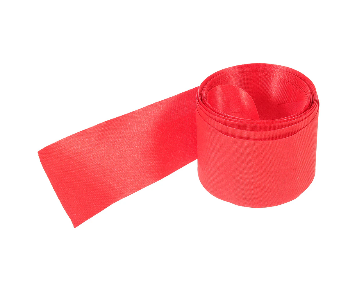 Red Solid Ribbon Double Faced Ribbon Race Finish Rope Sports Event Belt For Athletics Sports Belt Sprinting Line Bouquets Wrapping Accessory