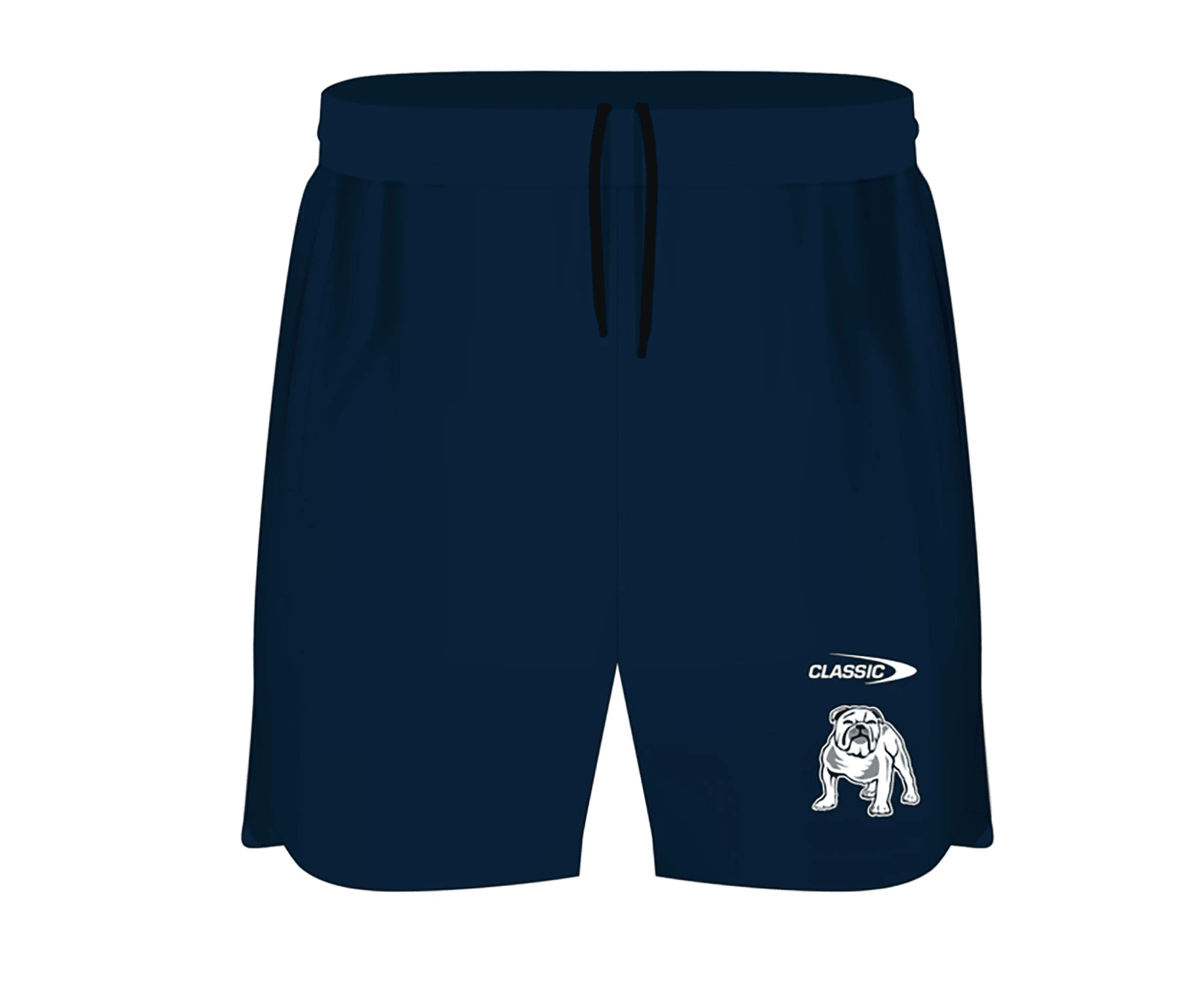 NRL 2024 Training Shorts - Canterbury Bulldogs - Navy - Youth - Kids