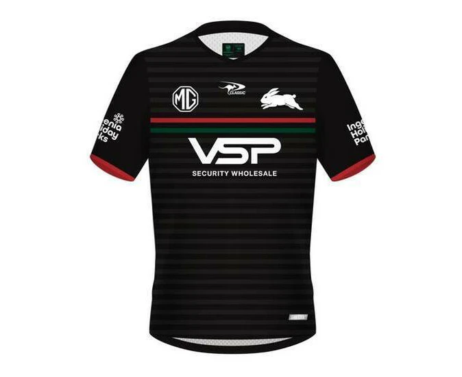 NRL 2024 Training Tee - South Sydney Rabbitohs - Black - Adult - CLASSIC